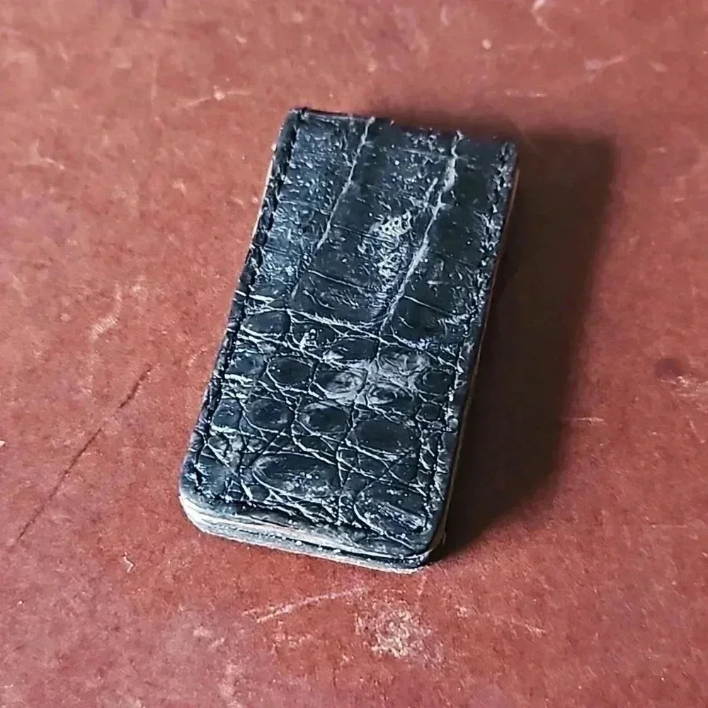 Christian Dior Magnetic Leather Money Clip with Dust Bag - Vintage
